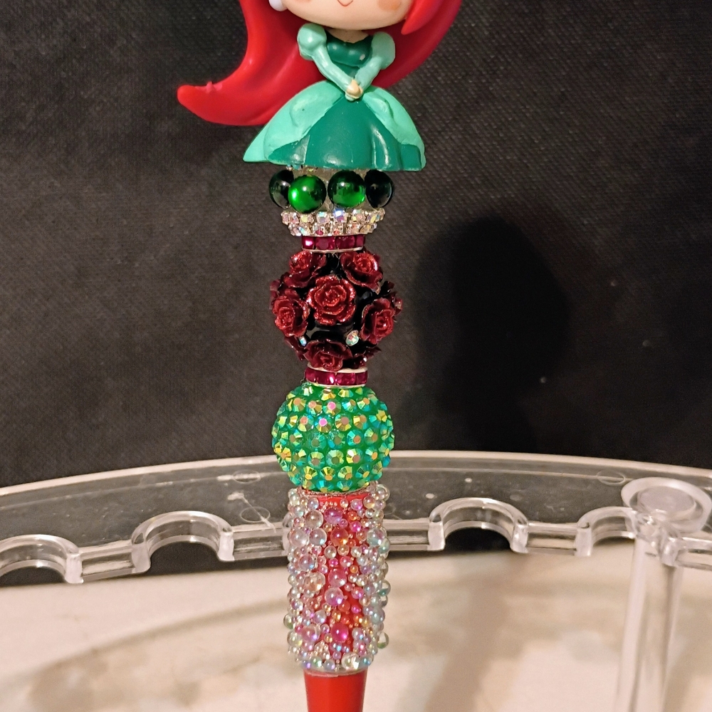 Colorful Beaded Pen with Character Topper